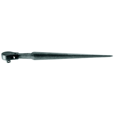 1/2 in Construction Wrench Ratcheting Socket Drive, Pear, 15 in, Black Oxide