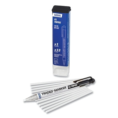 Trades Marker All Purpose Marker, 1/8 in Tip, White