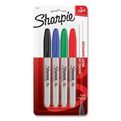 Fine Tip Permanent Marker, Assorted, Bullet
