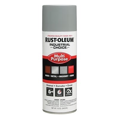 Industrial Choice 1600 System Enamel Aerosols, 12oz, ANSI 61 Lt Gray, High-Gloss