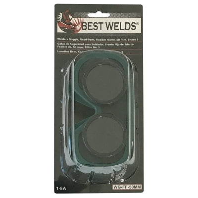Vinyl Goggles, Fixed Front Flex, Green, Shade 5