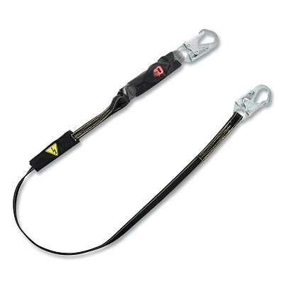 V-SERIES Leading Edge Safety Lanyard, 6 ft, Single, Small Snaphooks, High Heat Web, Fixed, 310 lb