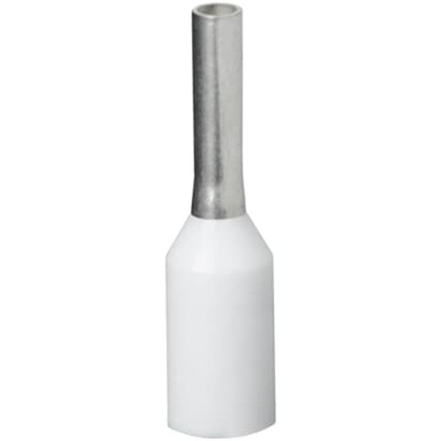 Polypropylene-Insulated Ferrule, Total Length .453 Inches/11.5mm, Wire Range 20 AWG/.5mm2, Color White, Copper, Tin Plated