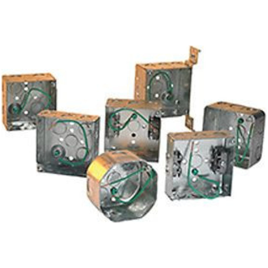 PRE-formance 4 in. Square Box, Steel, Welded, 2-1/8 in. D., 5/8 in. Raised 1-Gang Uni-Mount Cover