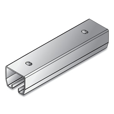 Track Mounted Rolling Curtain System, 1.44 in W x 4 ft L, Metallic, Galv Steel, Straight Track