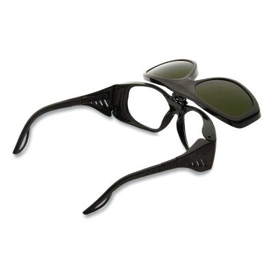 X35 Series Flip Up Protective Eyewear Safety Glasses, SH 3 Lens, Polycarbonate, Blk Frame