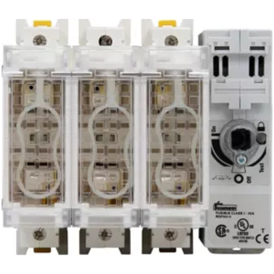 UL 98 and UL 489 Class J Fused Disconnect Switch, 30A, 3 Pole, SCCR 200kA