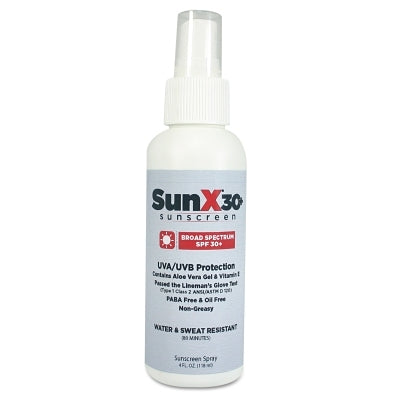 SunX Sunscreen Spray, 4 oz Bottle, 30 SPF