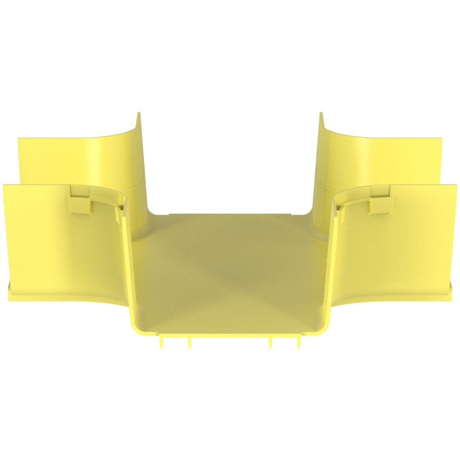 FiberRunner 4-Way Cross Fitting, 6x4, Yellow