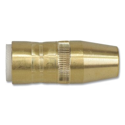 Centerfire Style MIG Gun Nozzle, 1/2 in Bore, 1/8 in Recess, Slim, Brass