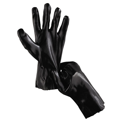 Economy Dipped PVC Gloves, Large 18 in, Black