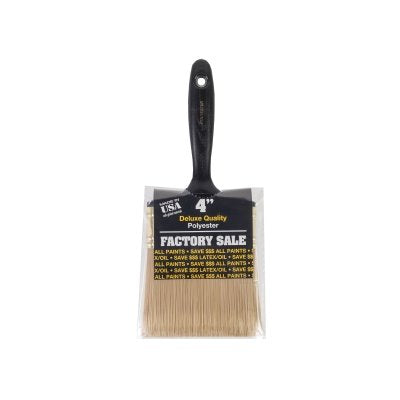 Factory Sale Polyester Paint Brushes, 4 in W, Polyester, plastic handle
