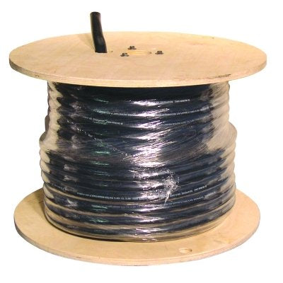 SOOW Non UL Power Cable, 6 AWG, 4 Conductors, 45 A, 250 ft, Black, Spool