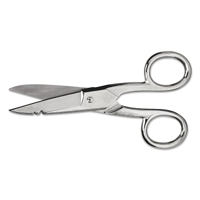 Double Notched Electrician's Scissors, 5 1/4 in, Vinyl Pouch