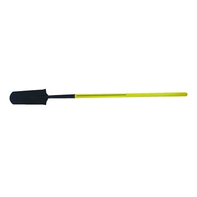 Ergo Power Drain Spade, 14 in x 4-3/4 in Round Point Blade, 48 in Fiberglass Straight Handle