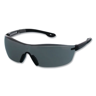 In-Sight Safety Glasses, Smoke Lens, Polycarbonate Lens/Frame, Hard/Anti-scratch Coating, Clear Frame