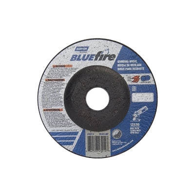Bluefire Type 27 Depressed Center Wheel, 4-1/2 in x 1/4 x 7/8, 24 Grit, Zirconia Alumina