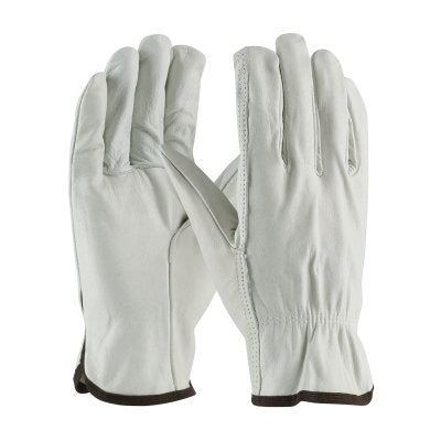Top Grain Cowhide Leather Drivers Gloves, Medium, No Lining, Natural