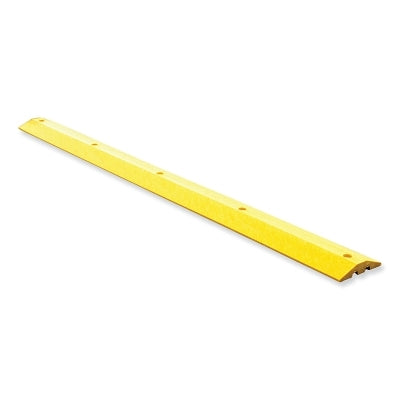 Recycled Plastic Parking Stop, 106 in L x 10 in W x 2 in H, Yellow, w/SL Spike HDW