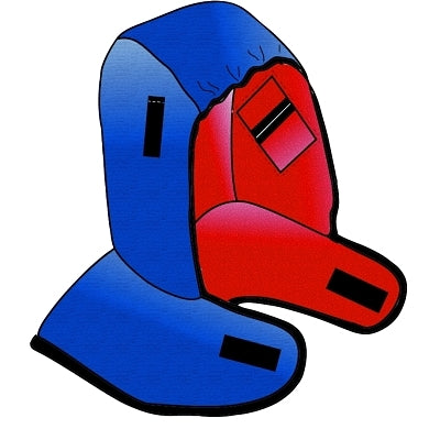 MIRAWARM Fleece Lined Cotton Twill Winter Liner, Navy/Red, 3-Layers Premium, Shoulder Length, FR