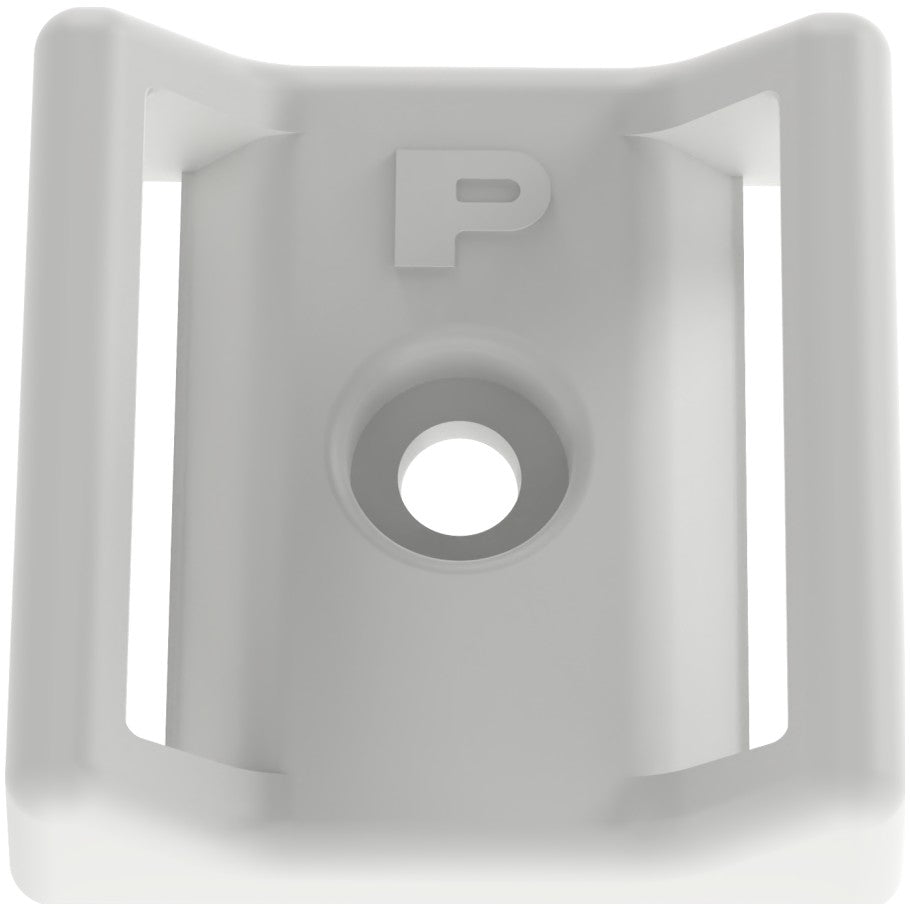 Tak-Ty Hook and Loop Cable Tie Mount With No. 6 Screw Hole, Natural Nylon, 1.10 L x 1.12 in. W