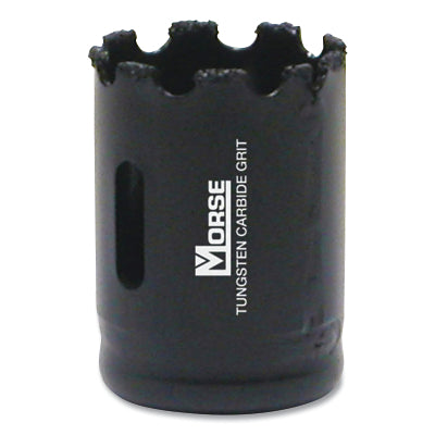 Tungsten Carbide Grit Hole Saw, 1-1/4 in Cutting dia, 1-1/2 in Cutting Depth, Arbor Required (Sold Separately)