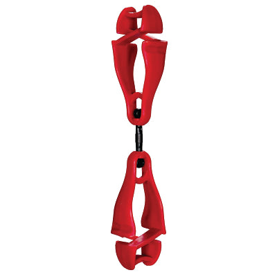 Squids 3420 Swiveling Glove Clip Holder with Dual Clips, Red, 100 EA/PK