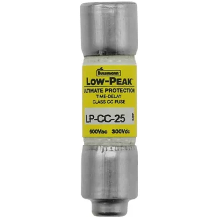 Low-Peak LP-CC Series Class CC Time Delay Fuse, Rejection, Current-Limiting, 25A, 600Vac/300Vdc, 13/32 x 1-1/2 in.