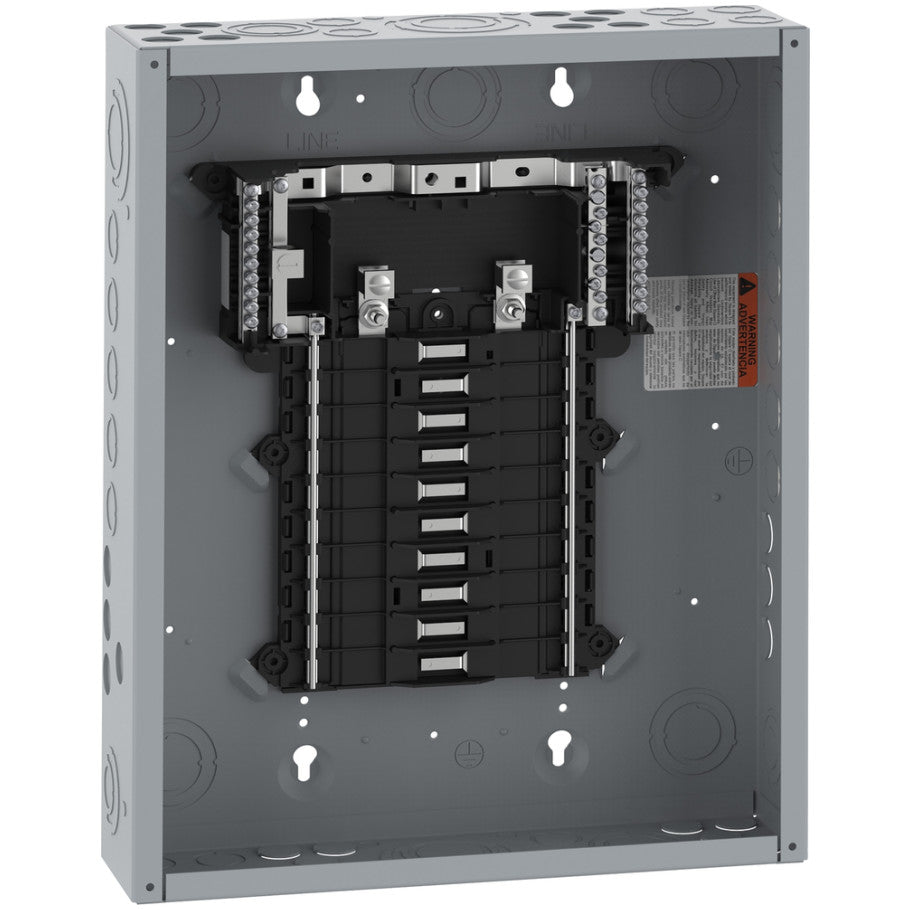 QO Load Center, PLug-On Neutral, Main Lug, NEMA 1, 125A, 1-Phase, 20 Space, Groundbar