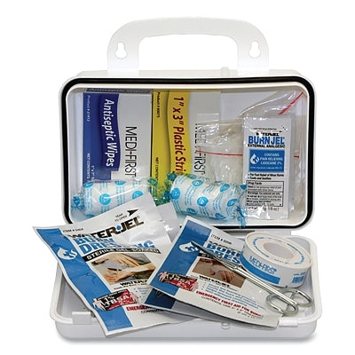 Burn Kit, Basic, Treat a Variety of Burns, Plastic, Carry Handle