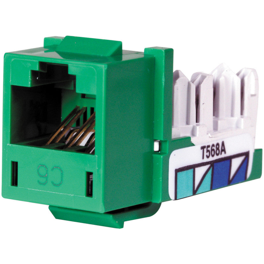 Xcelerator Cat 6 Keystone Jack, Green