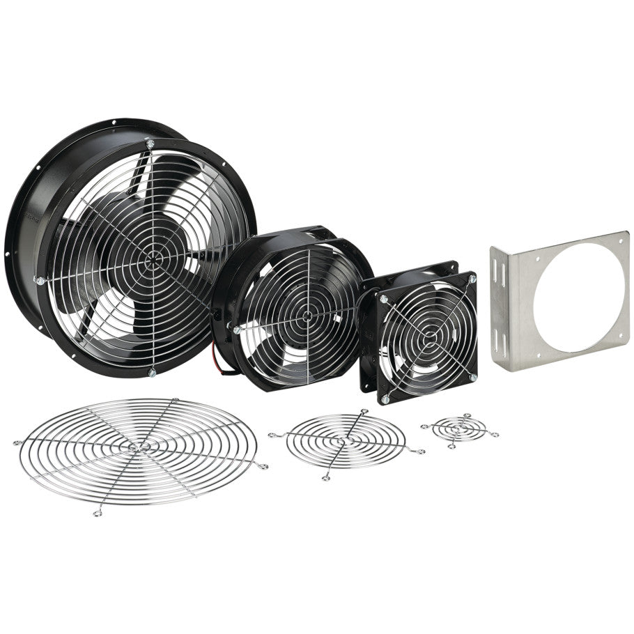 Compact Axial Fan, Black, 6 in., 115 Vac, 115V Lead Wires
