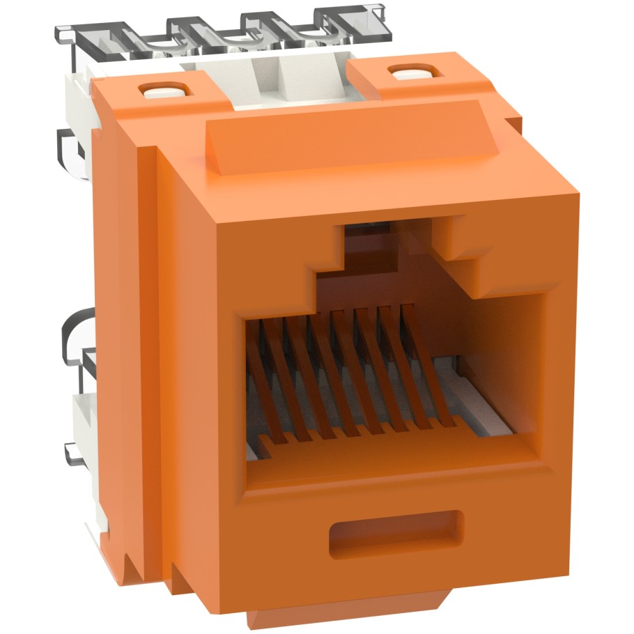 NetKey Cat 6 Keystone Punchdown Jack Module, Orange