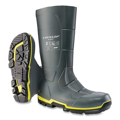 MetMax Full Safety Metatarsal Boots, Steel Toe/Midsole, Men's 4, 15 in, PVC, Gray