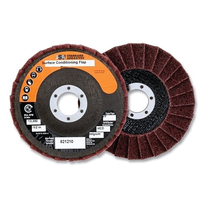 3M 051115-33051 Type 29 Surface Conditioning Flap Disc, 4.5 in dia, Very Fine, 7/8 in arbor, 13300 RPM