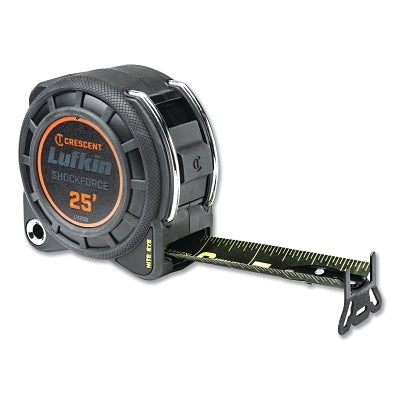 Shockforce Nite Eye Dual-Sided Tape Measures, 1-3/16 in W x 26 ft L, Black