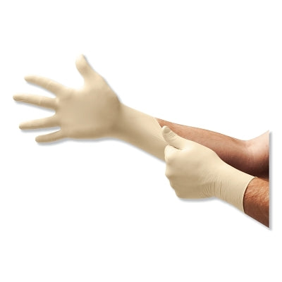 Diamond Grip MF-300 Latex Powder-Free Disposable Gloves, 6.3 mil Palm/7.9 mil Finger, Small, Natural