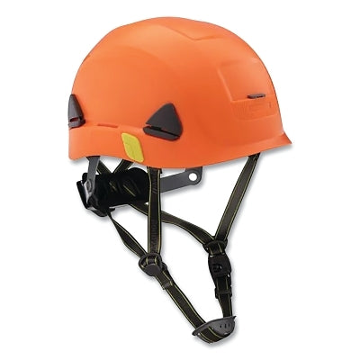 Fibre-Metal Climbing Style Safety Helmet, Type II, Dual Locking Rachet Suspension, Non-Vented, Orange