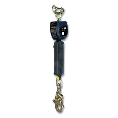 3M 3100529 Nano-Lok Self Retracting Lifeline, 6 ft, Web, Carabiner Top Connector, Al Rebar Snap Hook, 420 lb, Single Leg