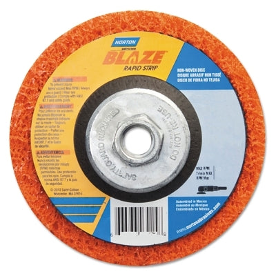 Bear-Tex Blaze Rapid Non-Woven Depressed Center Discs, 4-1/2 in x 5/8 in - 11, 12000 RPM