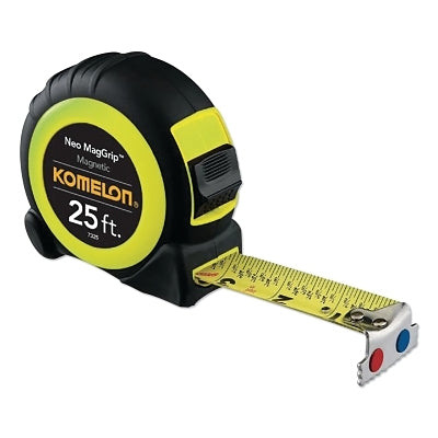Neo MagGrip Magnetic Tape, 1 in x 25 ft, Inch/Feet, Yellow/Black