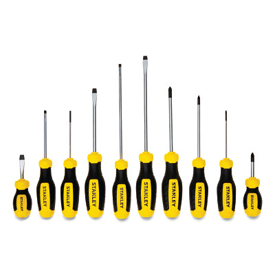 Screwdriver Set, 10 Pcs, Phillips/Slotted