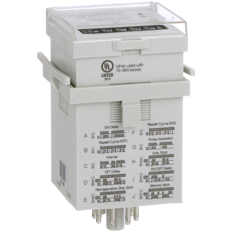 TDRPRO Series Time Delay Relay, SPDT, 10-Function