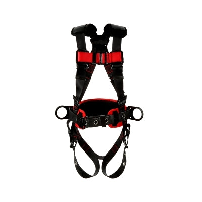 3M 1161308 Protecta Construction Style Positioning Harness, Standard, D-Rings, Leg Buckles, Small, Pass-Through Chest Connection