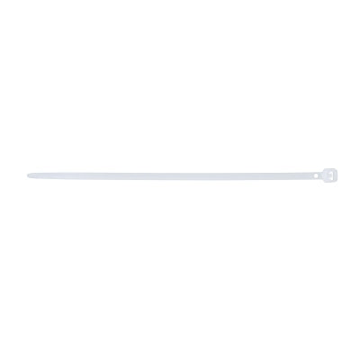 Miniature Cable Ties, 18 lb Tensile Strength, 4 in L, Natural, 100/Bag
