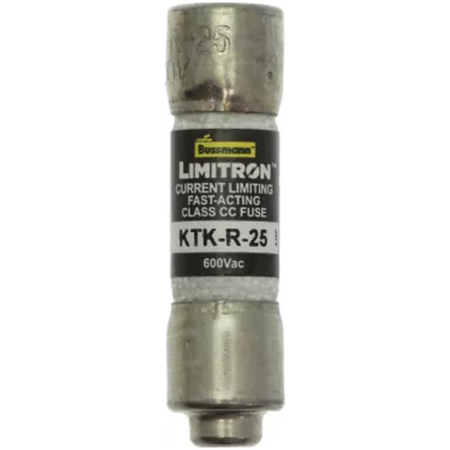 Limitron KTK-R Series Class CC Fast Acting Fuse, Rejection Type, Current-Limiting, 25A, 600V