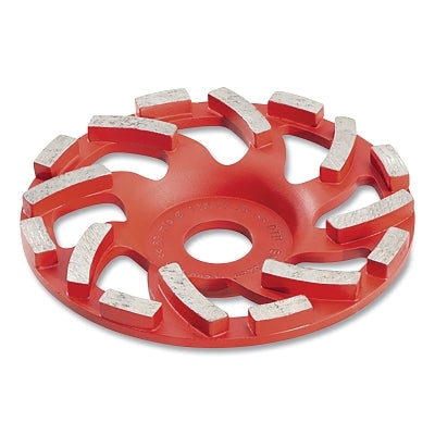 Diamond Cup Grinding Wheel, 5 in dia, 7/8 in Arbor, 16 Segments, 12200 RPM