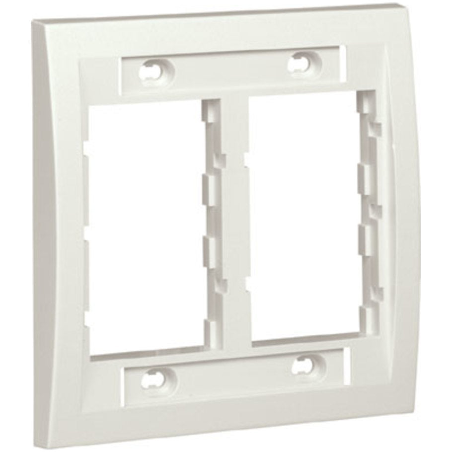 Mini-Com Executive Faceplate Frame, 2 Gang, Off White