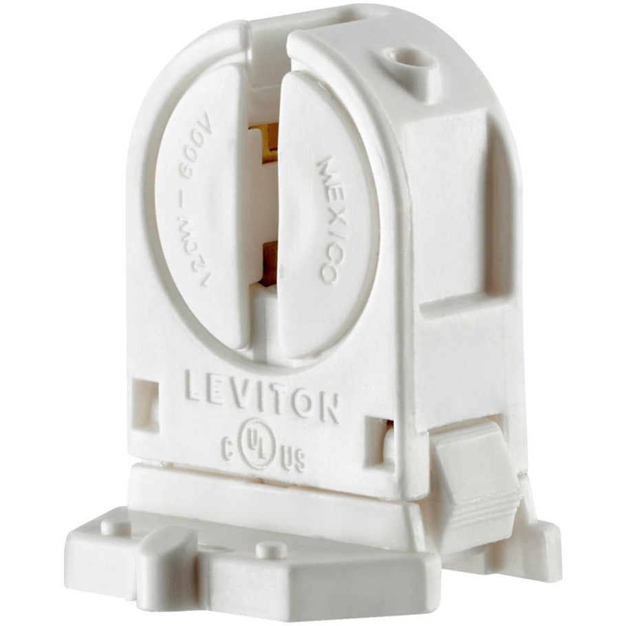 Linear Fluorescent Lampholder, Snap In/Slide On, Thermoplastic, 120W 600V, Low Profile