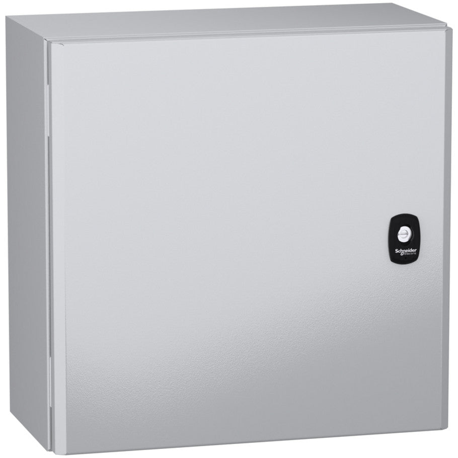 Wall mounted steel enclosure, PanelSeT S3DC, plain door, without plain chasis, 400x400x200mm, IP66, IK10